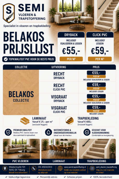 PVC plak of PVC klik Belakos